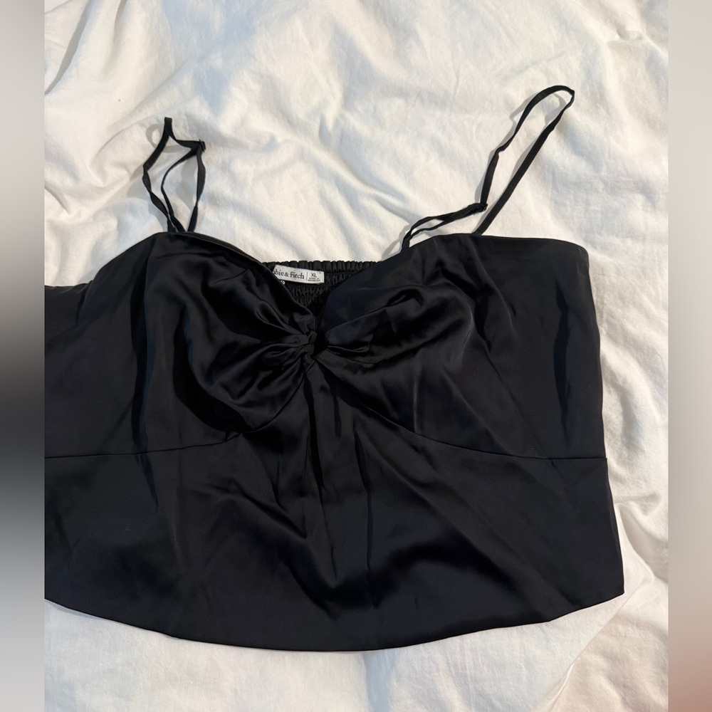 Abercrombie & Fitch Black Satin Top